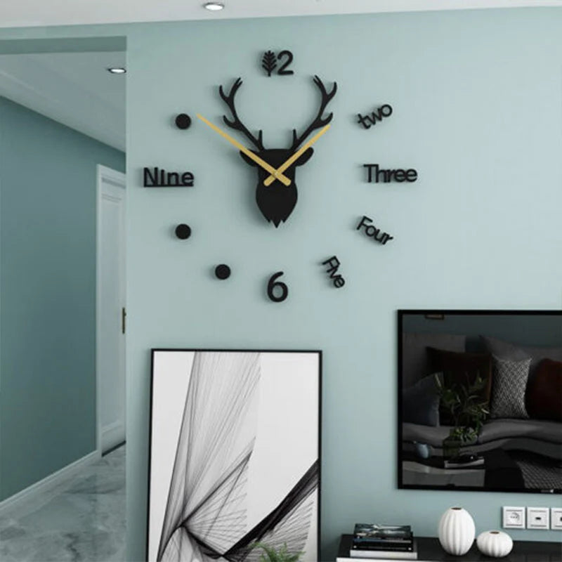 Wall Clock Mirror Acrylic Silent Movement