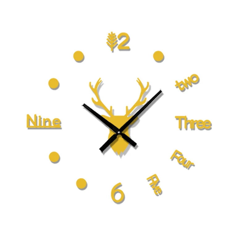 Wall Clock Mirror Acrylic Silent Movement