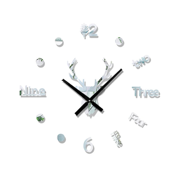Wall Clock Mirror Acrylic Silent Movement