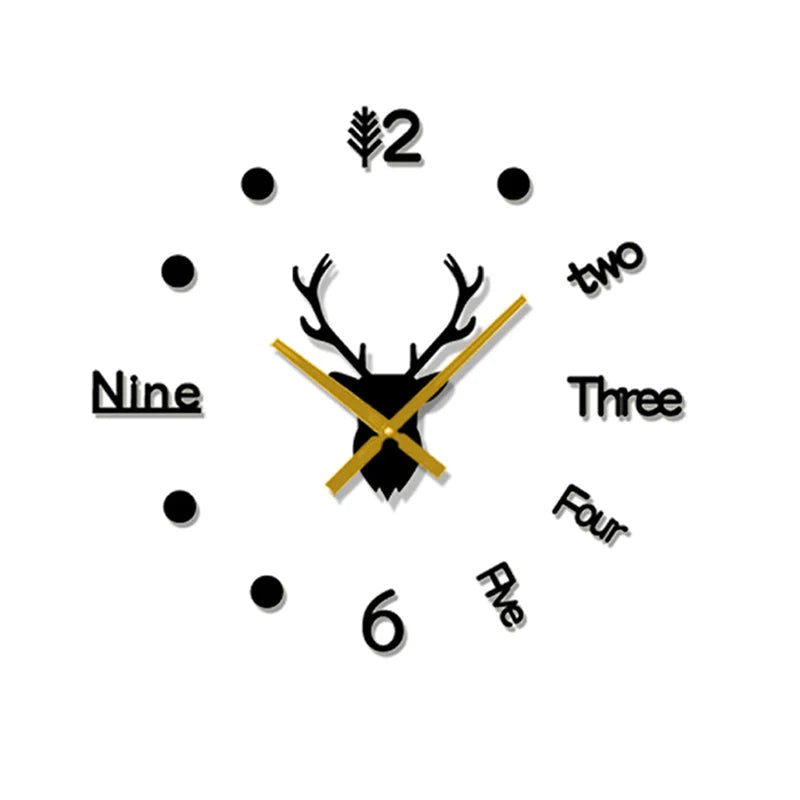 Wall Clock Mirror Acrylic Silent Movement