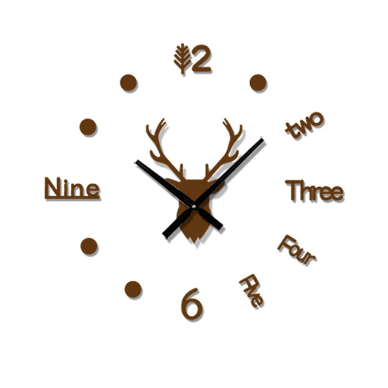 Wall Clock Mirror Acrylic Silent Movement