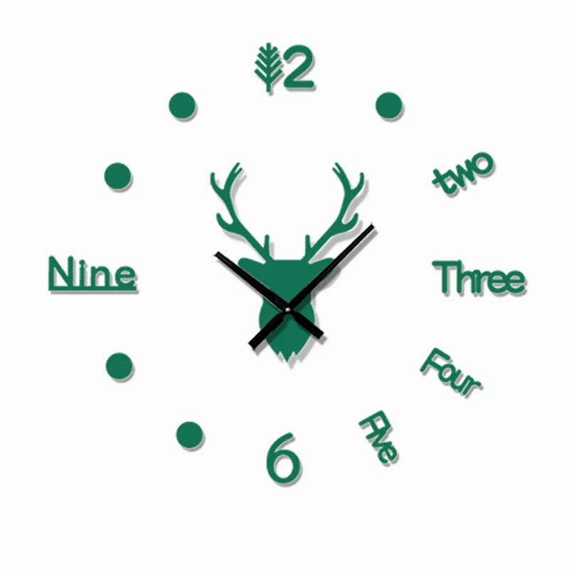 Wall Clock Mirror Acrylic Silent Movement