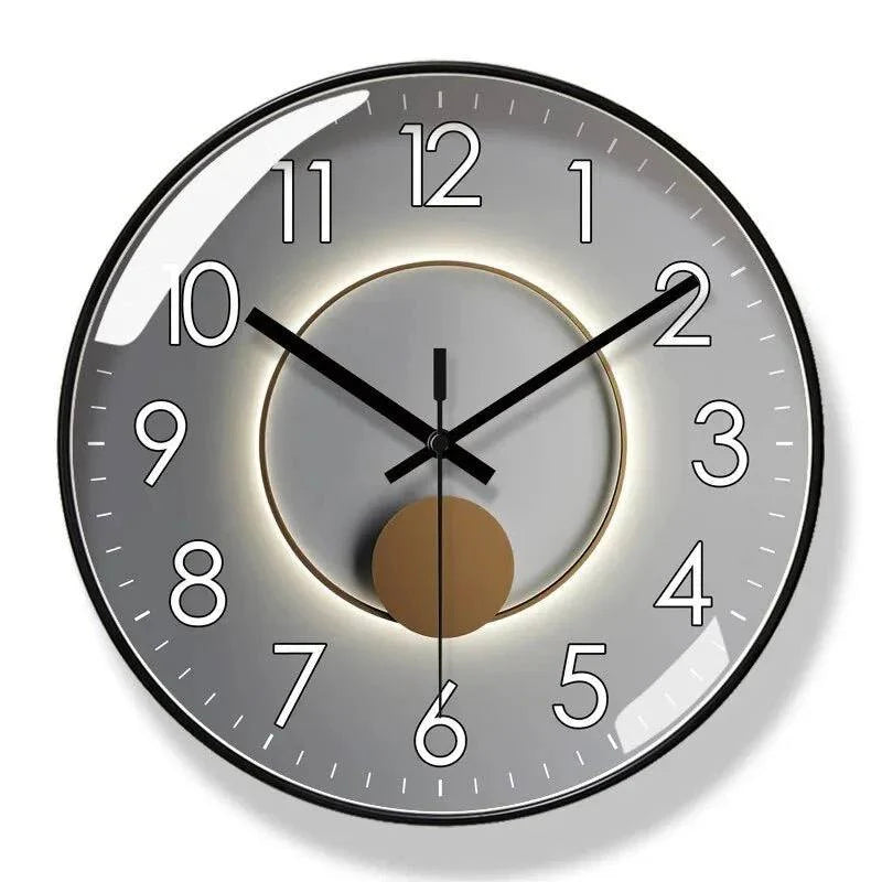 Wall Clock Modern Nordic Quartz Movement Easy-Read Numerals