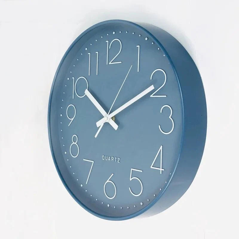 Wall Clock Silent Non-Ticking Movement 12-Inch Easy-Read Dial