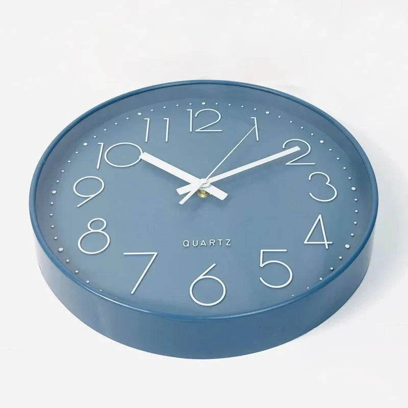 Wall Clock Silent Non-Ticking Movement 12-Inch Easy-Read Dial