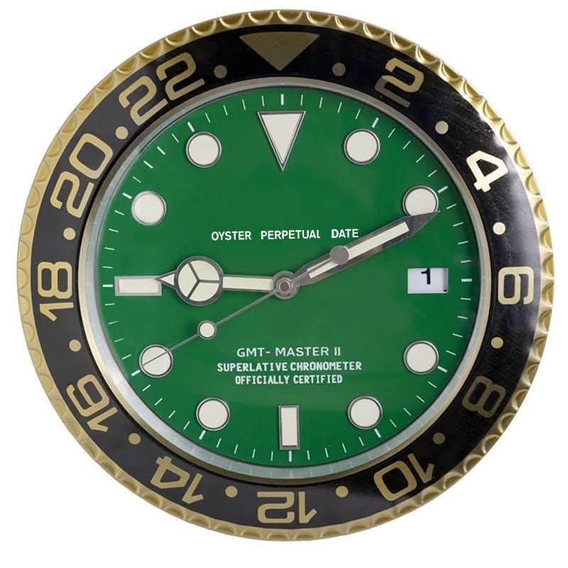Wall Clock Silent Operation Luminous Hands Stainless Steel