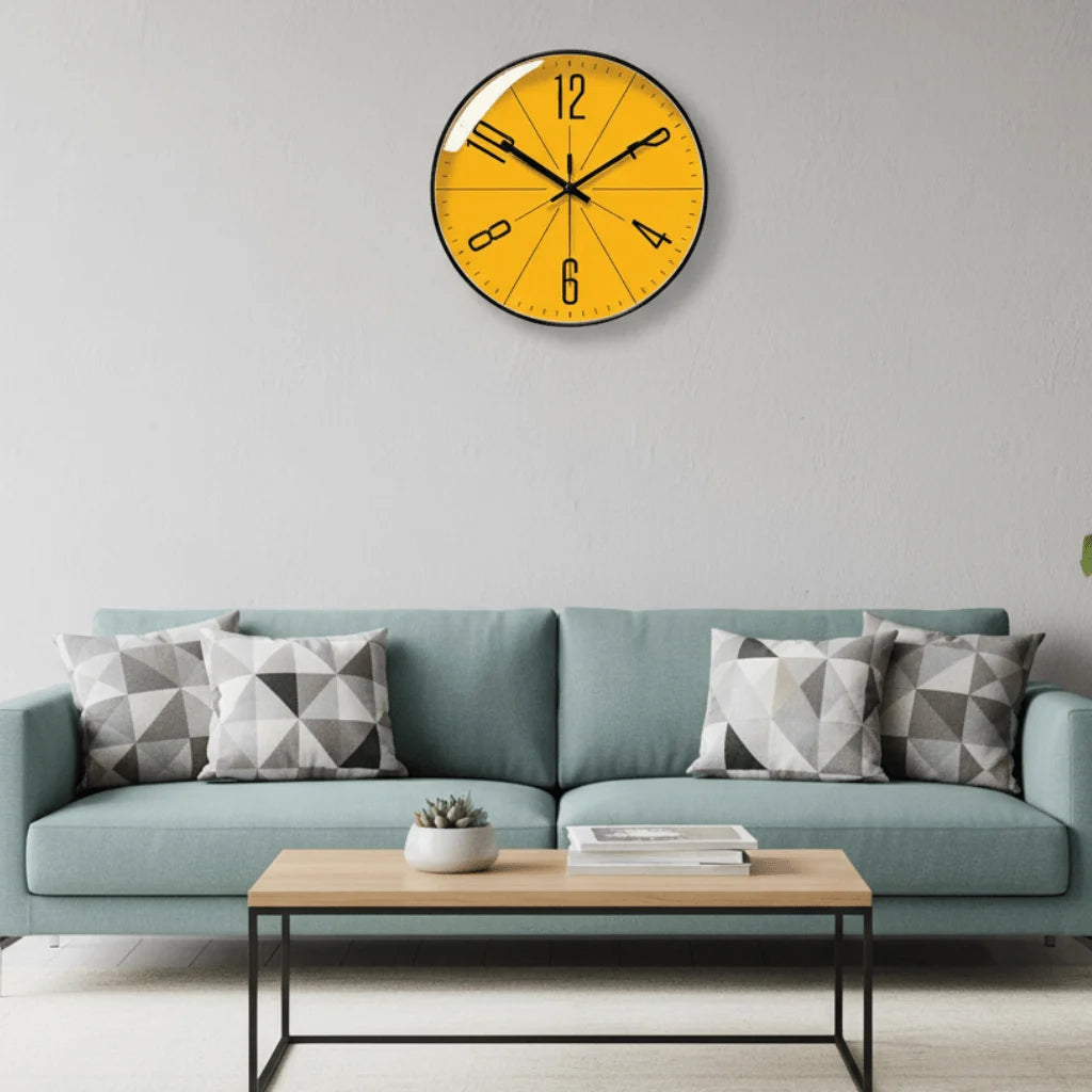 Wall Clock Silent Quartz Movement Clear Numerals
