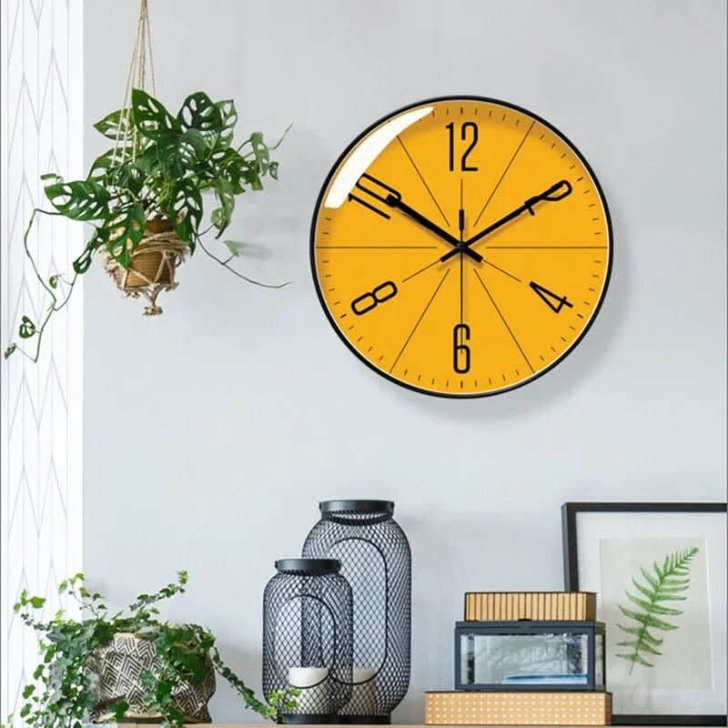 Wall Clock Silent Quartz Movement Clear Numerals