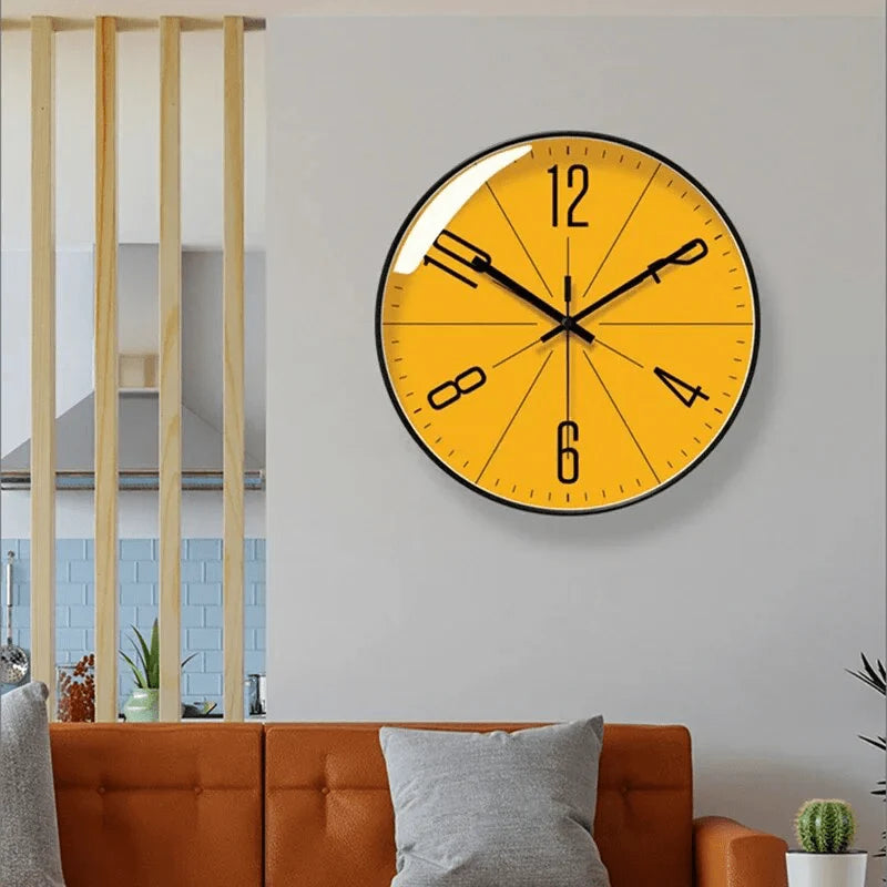 Wall Clock Silent Quartz Movement Clear Numerals