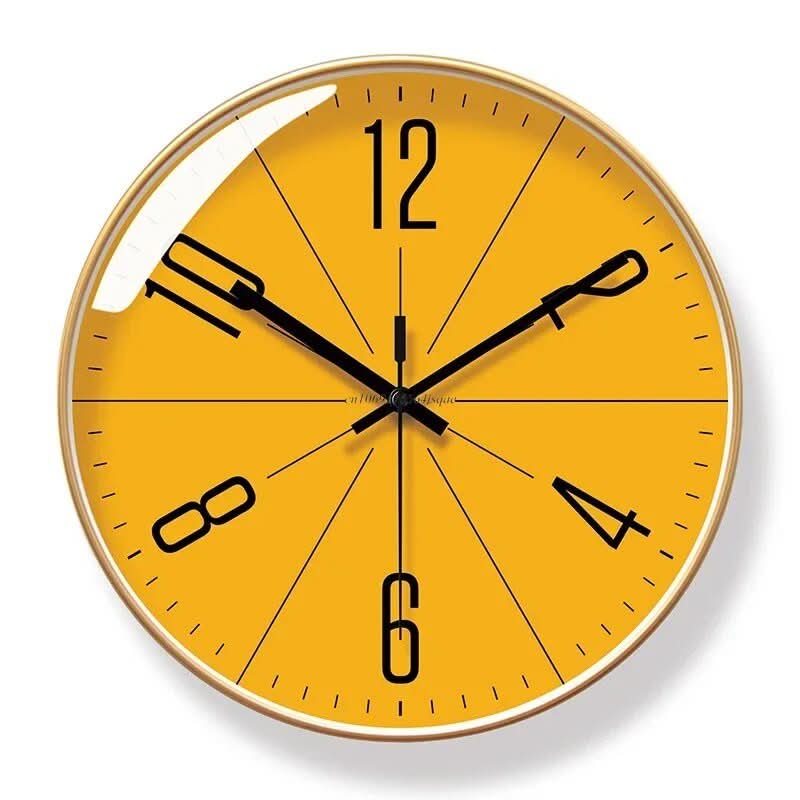 Wall Clock Silent Quartz Movement Clear Numerals