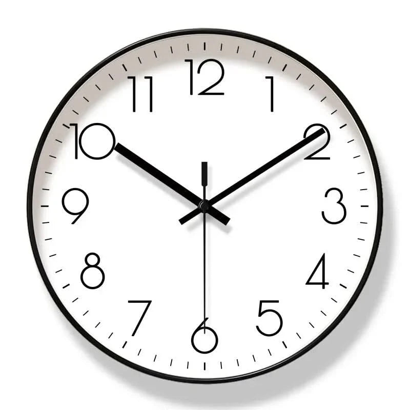 Wall Clock Silent Quartz Movement Clear Numerals