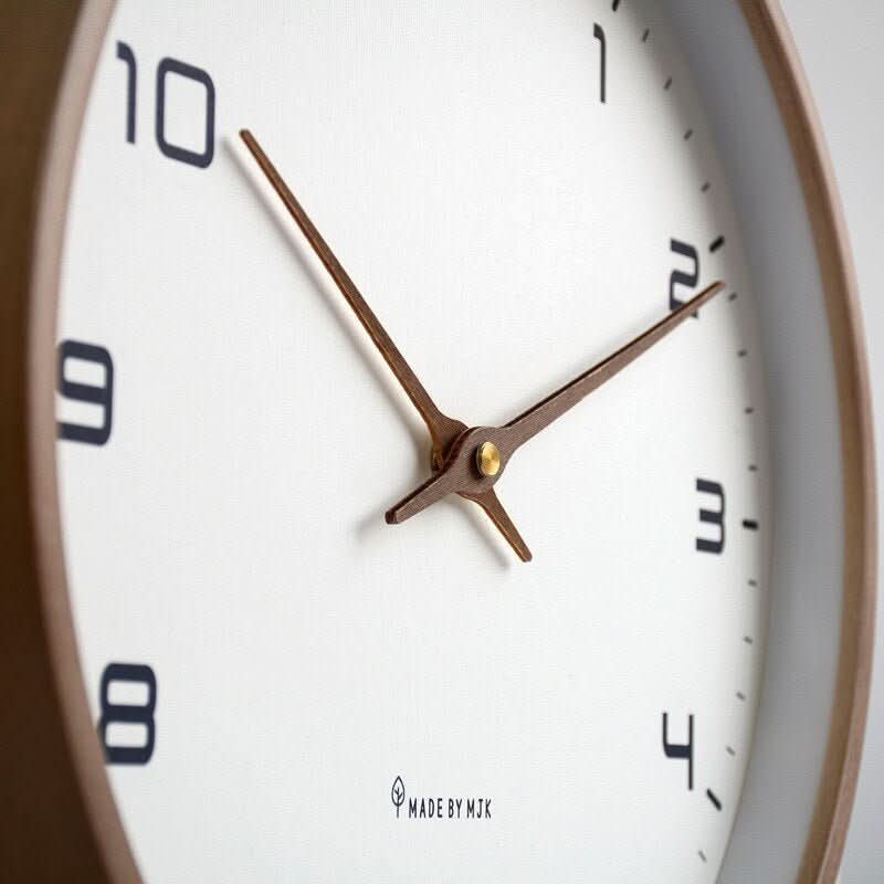 Wall Clock Silent Sweep Solid Wood