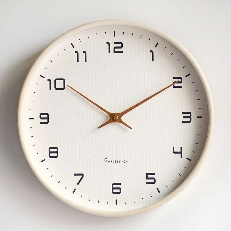 Wall Clock Silent Sweep Solid Wood