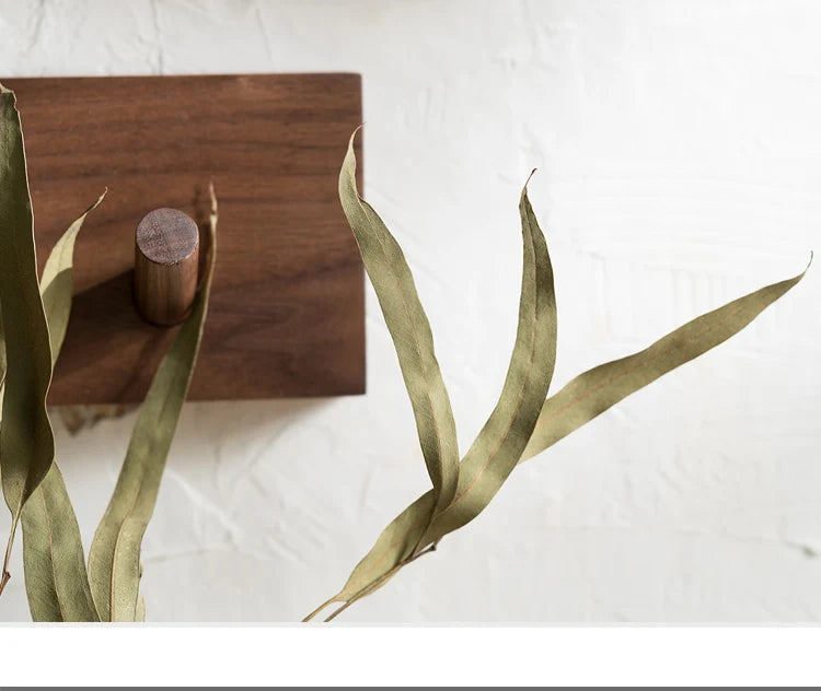 Wall Coat Rack Solid Wood Rounded Peg Hooks