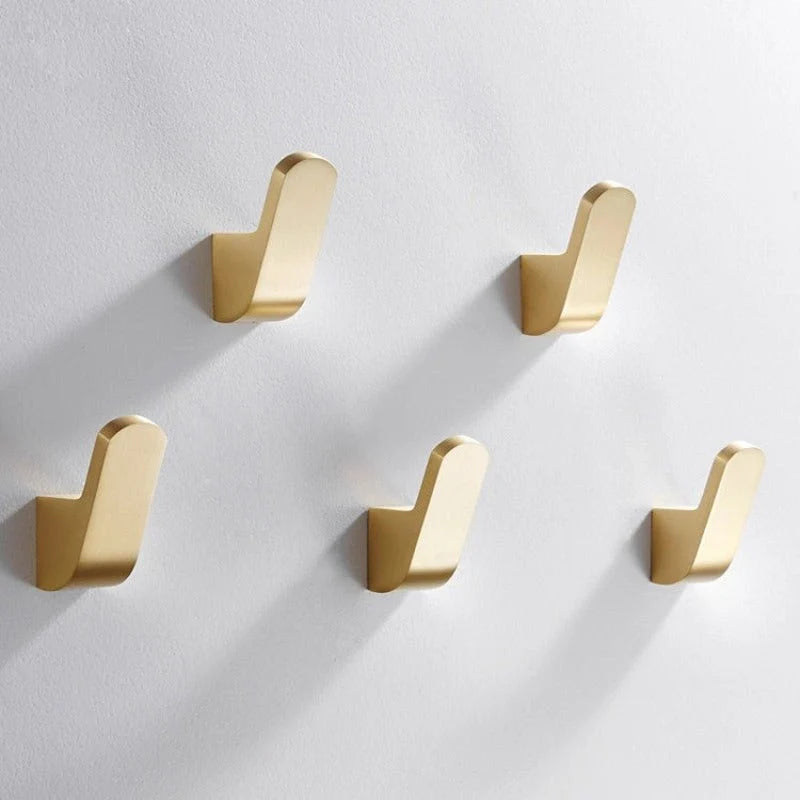 Wall Hook Brass Gold Finish Space-Saving