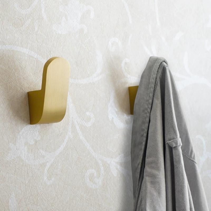Wall Hook Brass Gold Finish Space-Saving