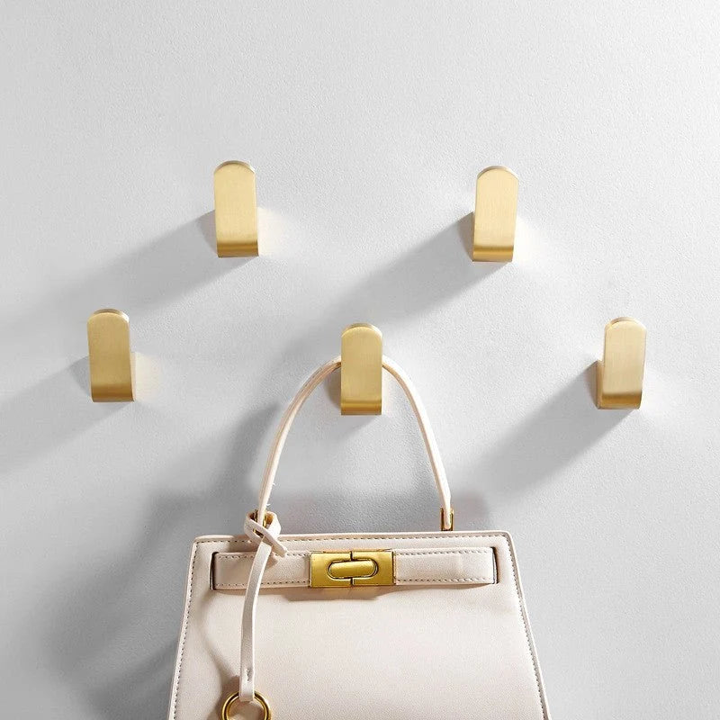 Wall Hook Brass Gold Finish Space-Saving