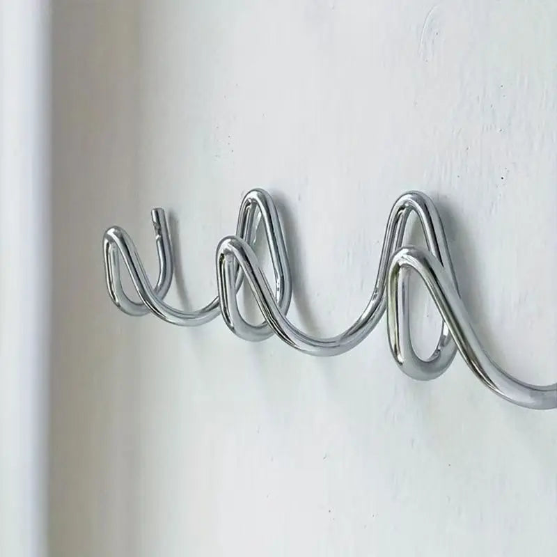 Wall Hook Rack Iron 3 Hooks Space-Saving Wall Storage