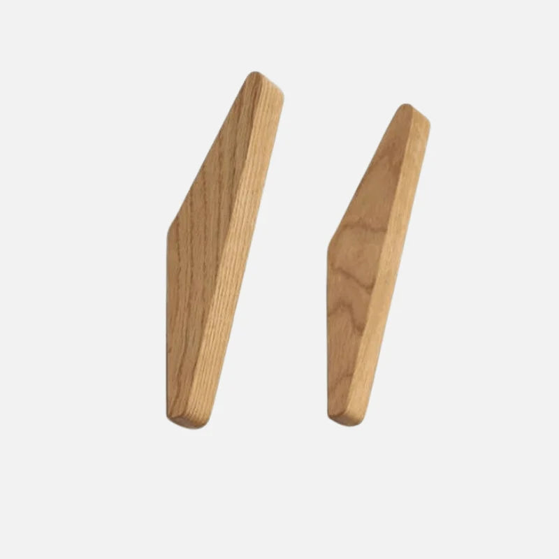 Wall Hooks Solid Wood Two-Tone Design