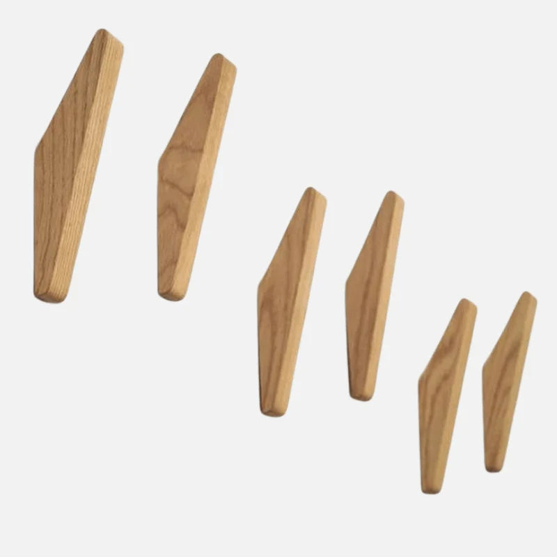 Wall Hooks Solid Wood Two-Tone Design