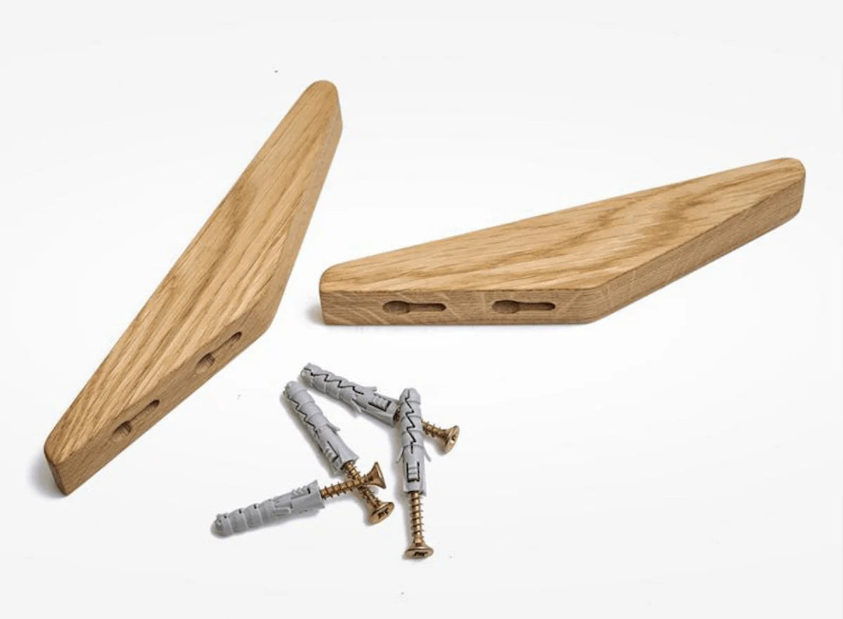 Wall Hooks Solid Wood Two-Tone Design