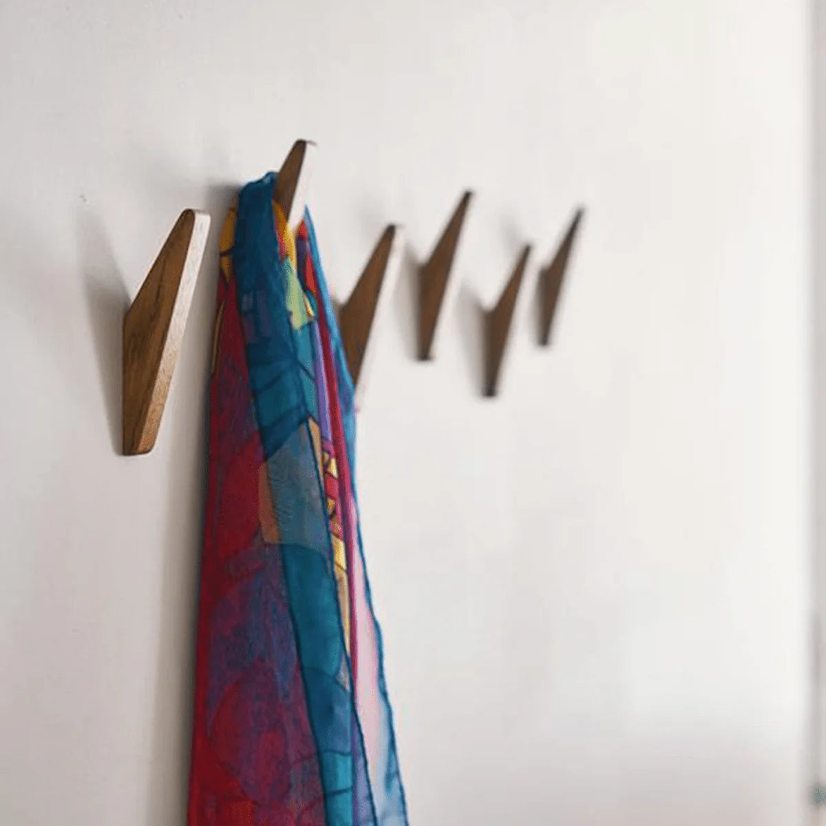 Wall Hooks Solid Wood Two-Tone Design