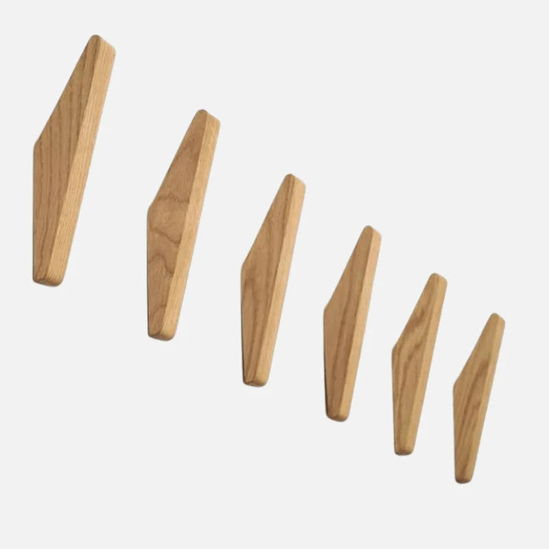 Wall Hooks Solid Wood Two-Tone Design