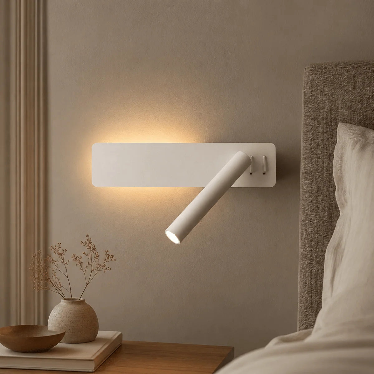 Wall Lamp 360° Swivel Head Stepless Dimming Warm & Cool LED