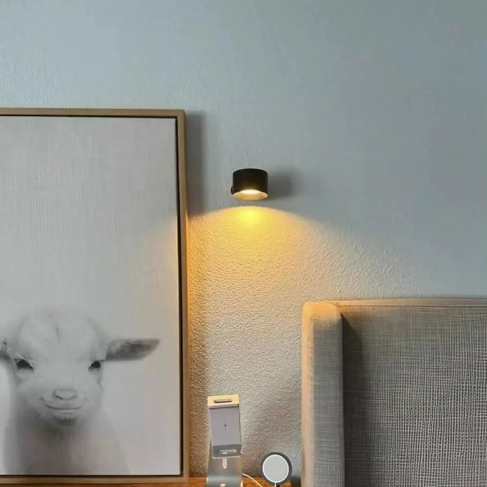 Wall Lamp Magnetic 360° Rotatable Rechargeable With Remote Control