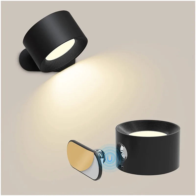 Wall Lamp Magnetic 360° Rotatable Rechargeable With Remote Control