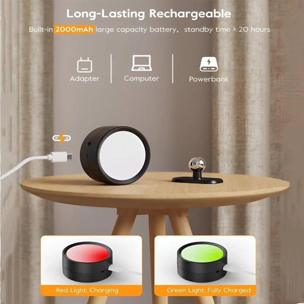 Wall Lamp Magnetic 360° Rotatable Rechargeable With Remote Control