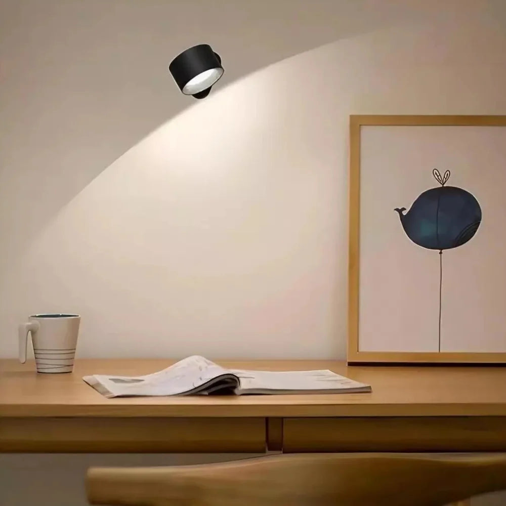 Wall Lamp Magnetic 360° Rotatable Rechargeable With Remote Control