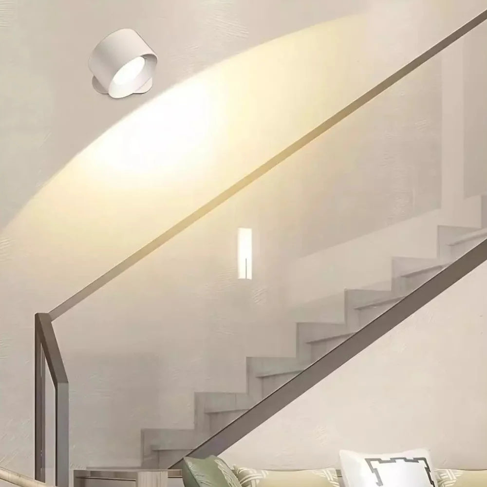 Wall Lamp Magnetic 360° Rotatable Rechargeable With Remote Control