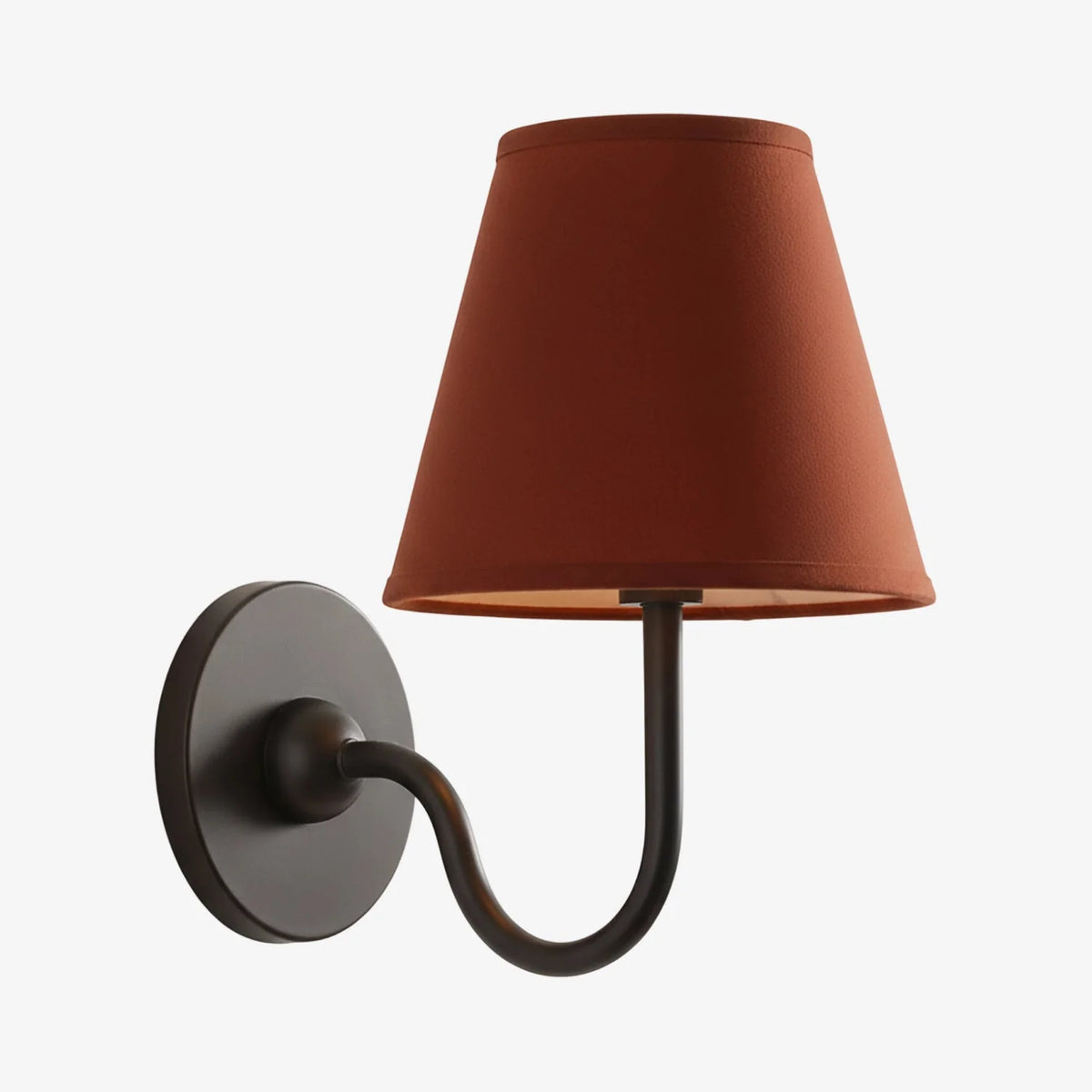Wall Lamp Metal Fixture Fabric Shade Dimmable