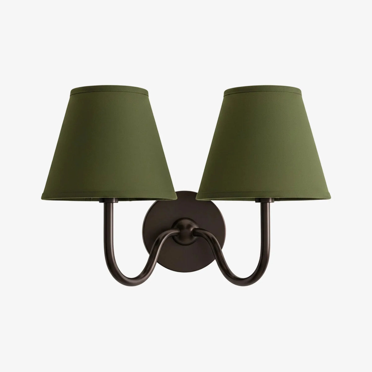 Wall Lamp Metal Fixture Fabric Shade Dimmable