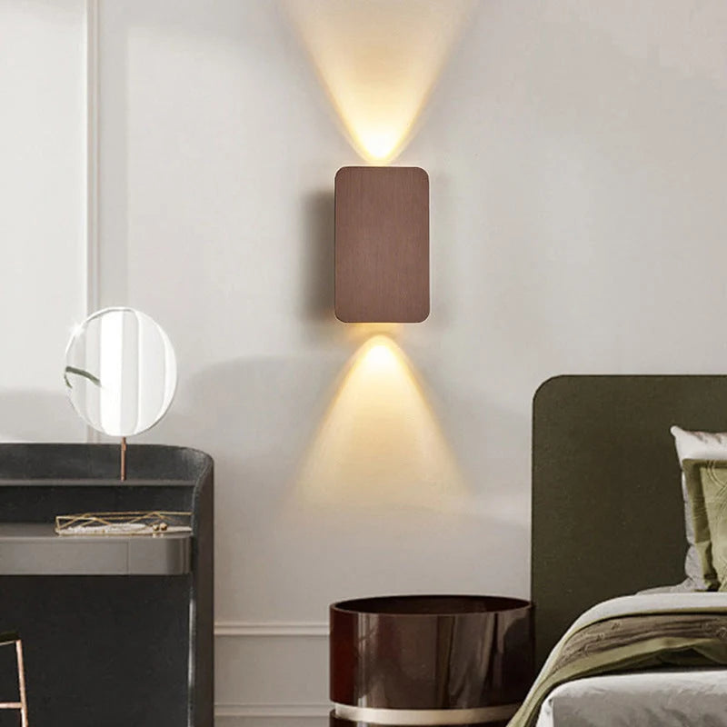 Wall Lamp Metal Frame Built-In Warm LED Light