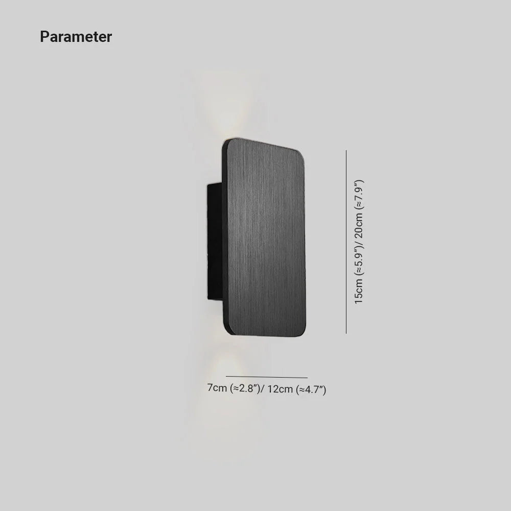 Wall Lamp Metal Frame Built-In Warm LED Light