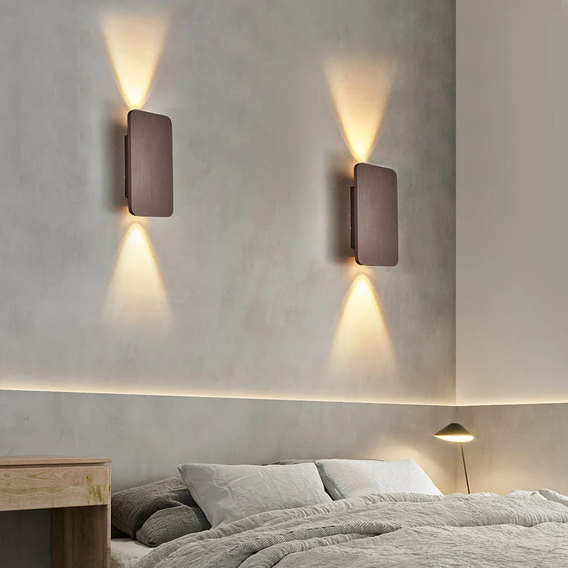 Wall Lamp Metal Frame Built-In Warm LED Light