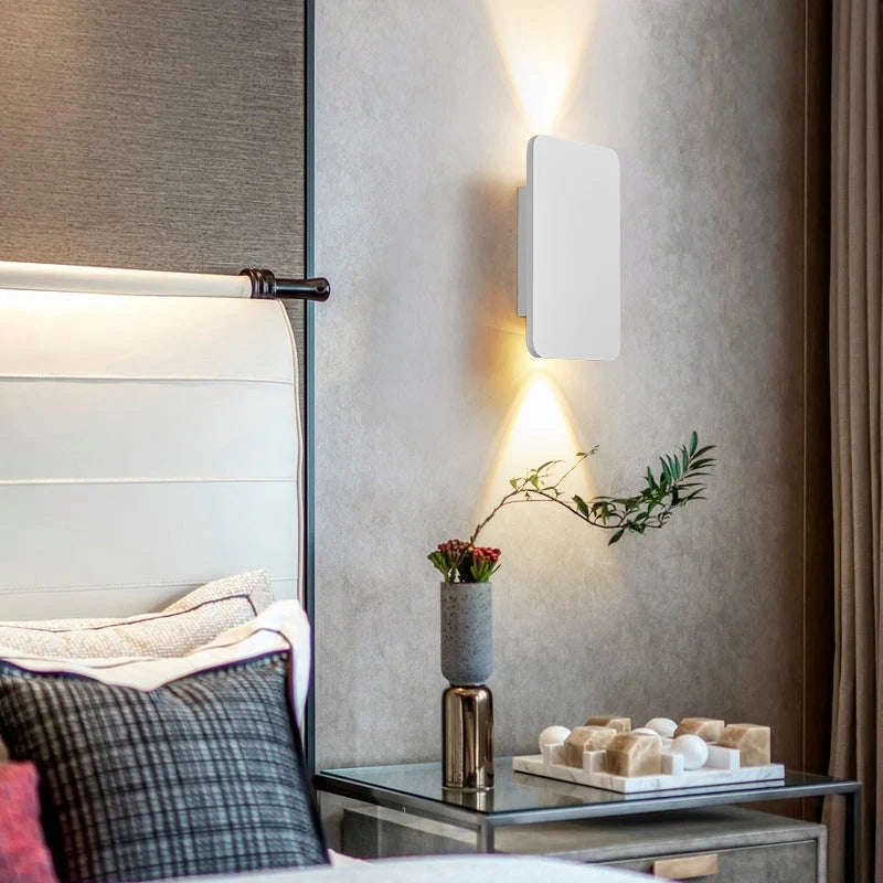 Wall Lamp Metal Frame Built-In Warm LED Light