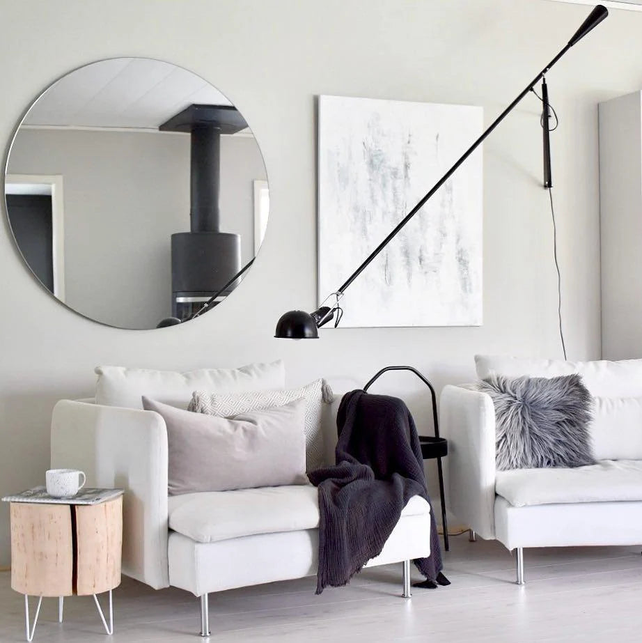 Wall Lamp Swing Arm Adjustable Cast Iron Counterweight