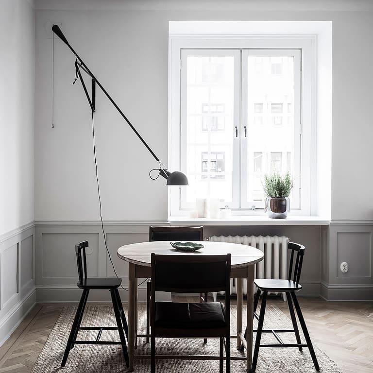 Wall Lamp Swing Arm Adjustable Cast Iron Counterweight