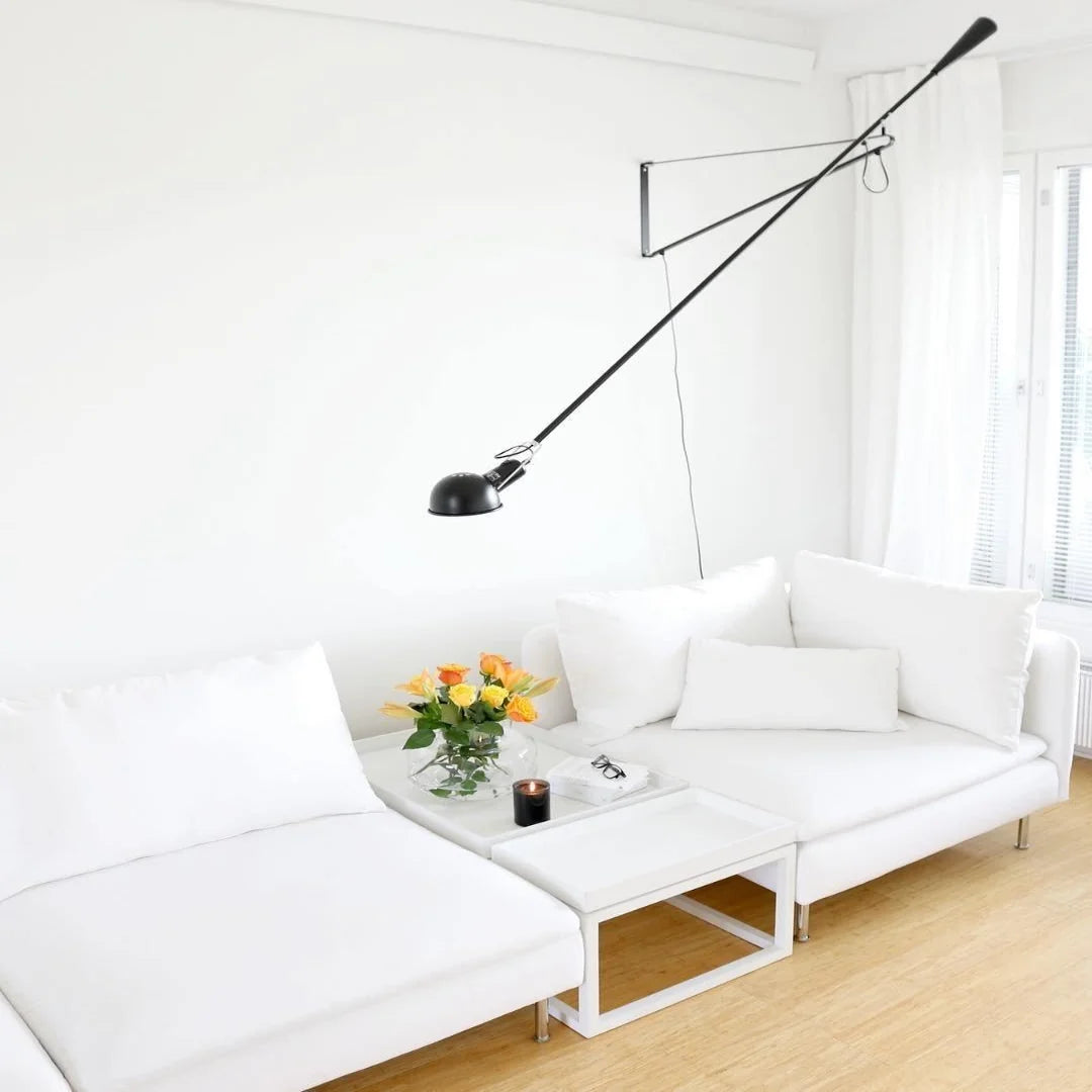 Wall Lamp Swing Arm Adjustable Cast Iron Counterweight