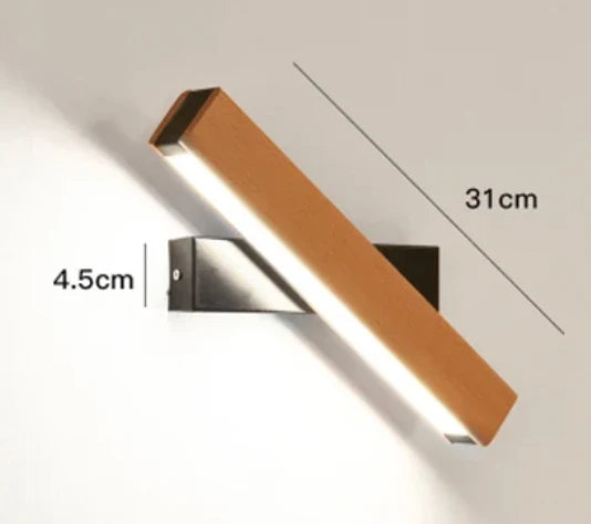 Wall Light 360° Swivel Integrated LED Wood & Aluminum Construction