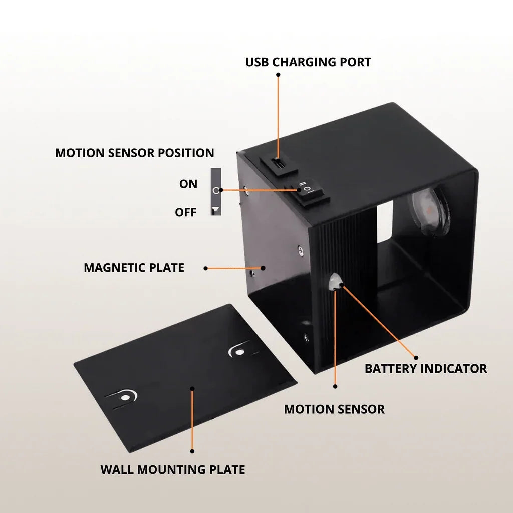 Wall Light Adjustable LED USB Rechargeable Cordless