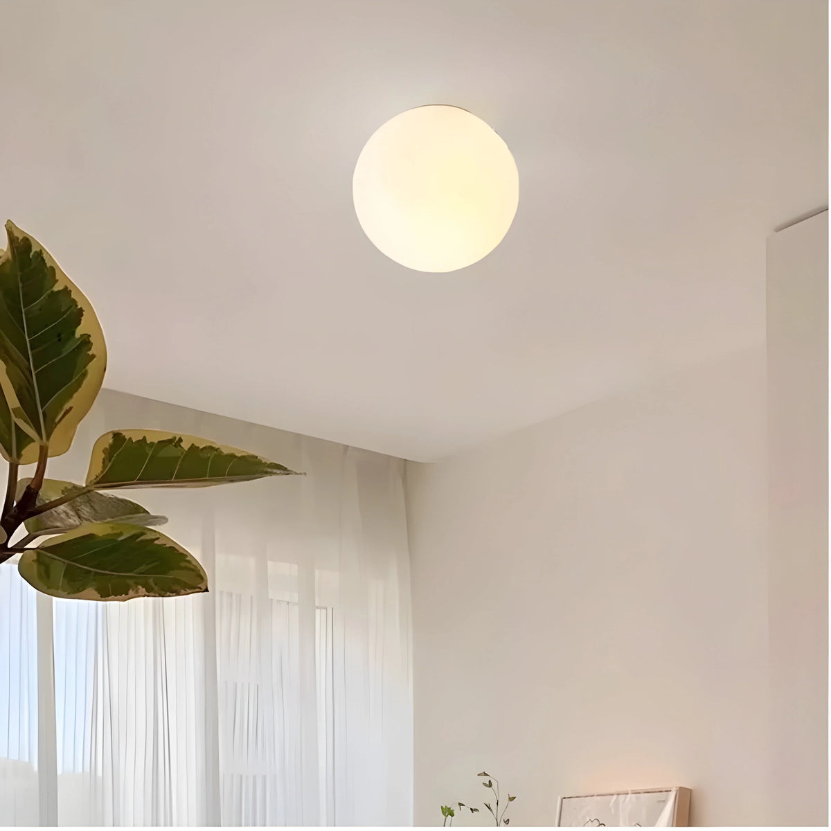 Wall Light Frosted Glass Globe Soft Diffused Light