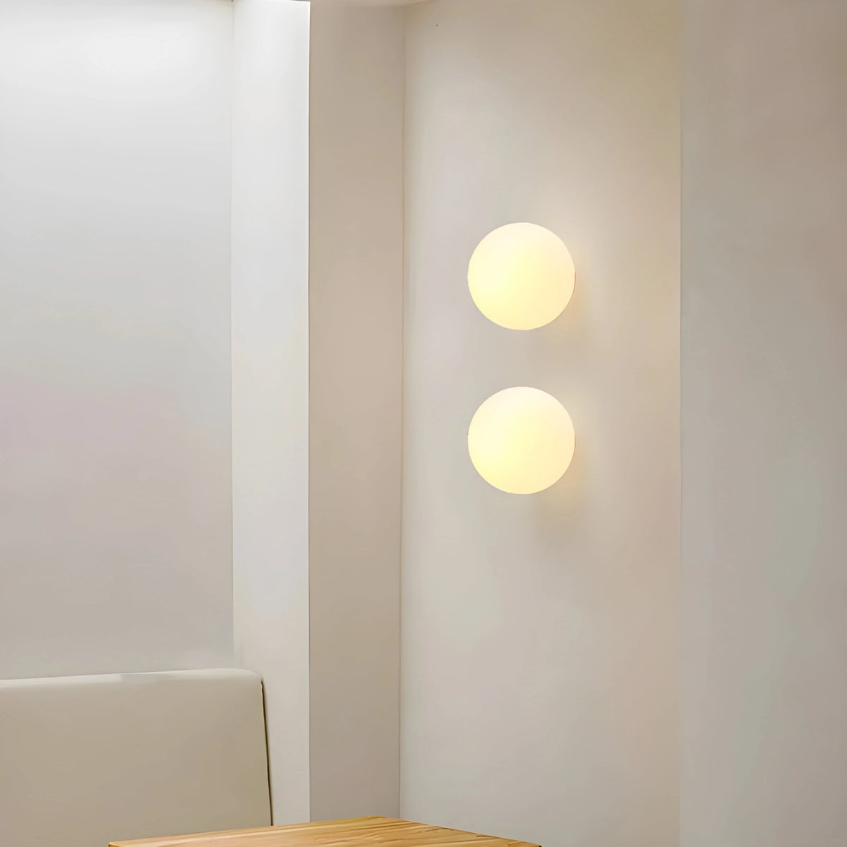 Wall Light Frosted Glass Globe Soft Diffused Light