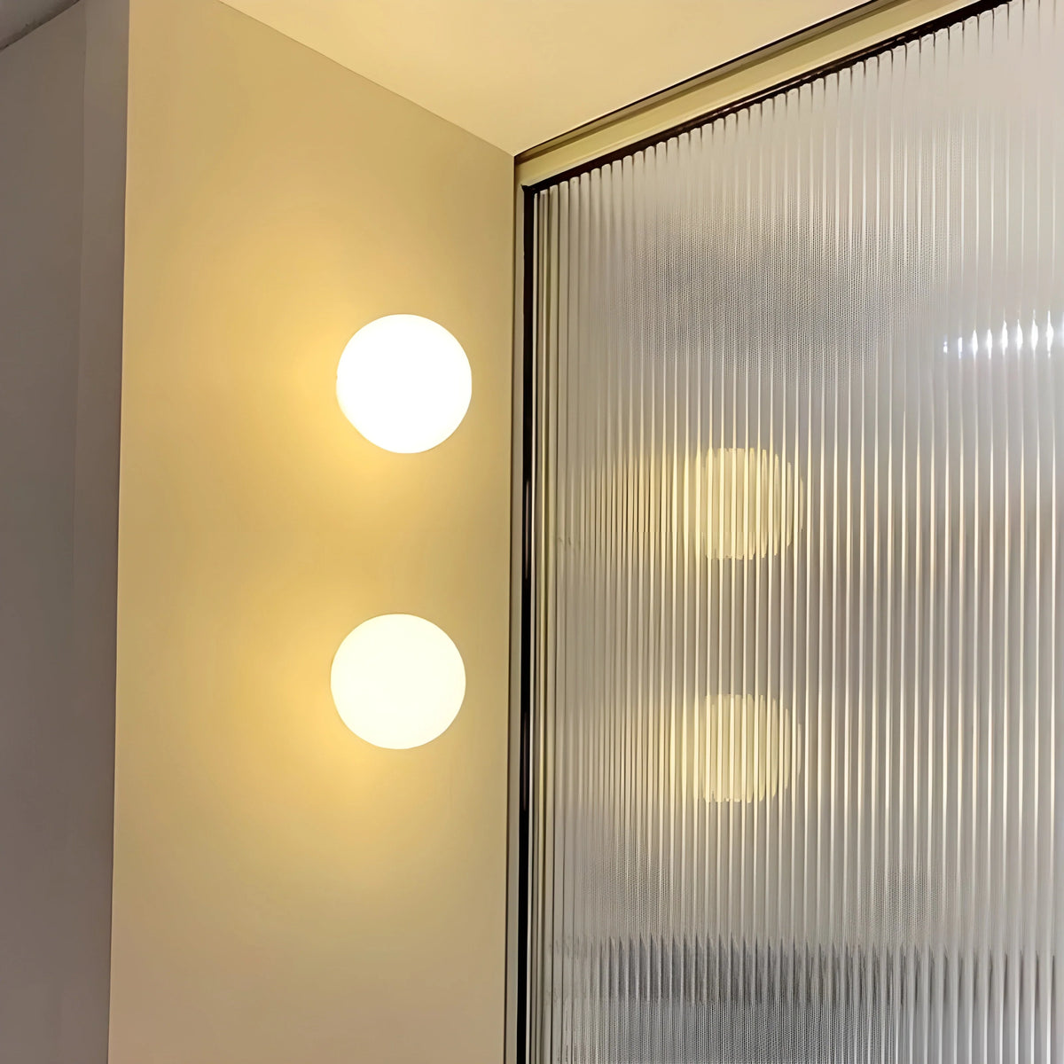 Wall Light Frosted Glass Globe Soft Diffused Light