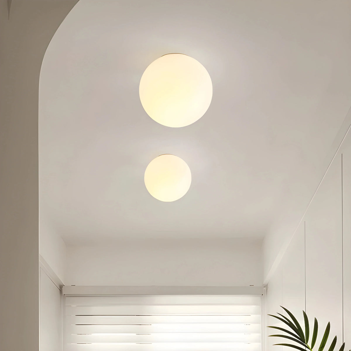 Wall Light Frosted Glass Globe Soft Diffused Light