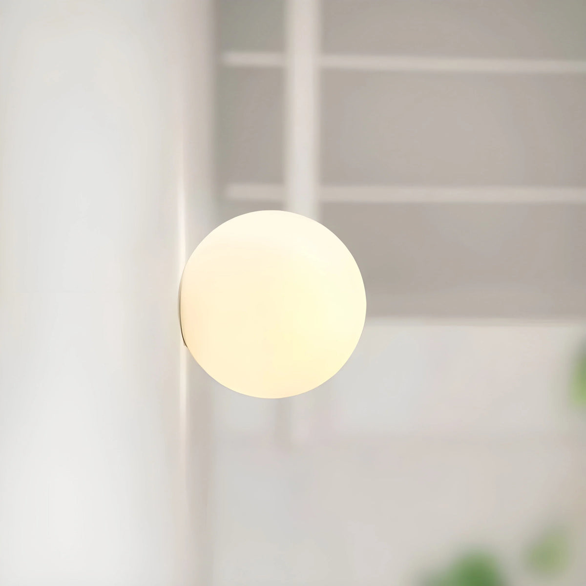 Wall Light Frosted Glass Globe Soft Diffused Light