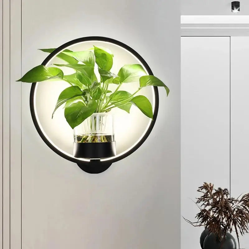 Wall Light Integrated Planter Space-Saving Warm or Cool White